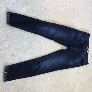 Girls frayed skinny jeans